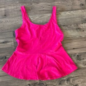 Pink peplum top